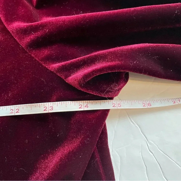Coldwater Creek burgundy velvet feel blazer, coat. Women’s XL - Picture 4 of 11